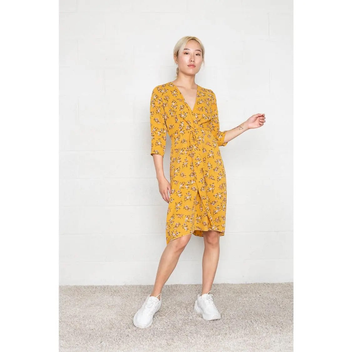 FREE SHIPPING Yellow flowy midi dress made in USA AlexApland FREE SHIPPING Yellow flowy midi dress made in USA AlexApland