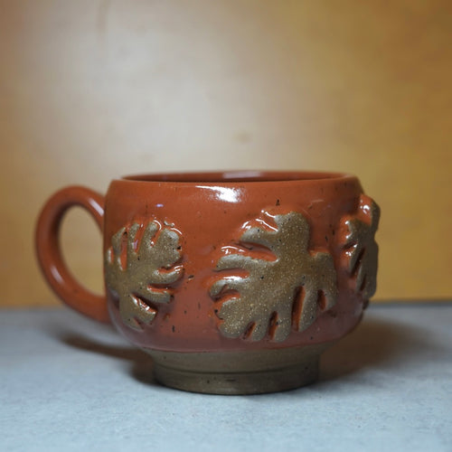 14oz Rust Monstera Mug