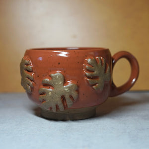 14oz Rust Monstera Mug