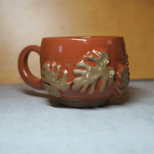 16oz 2nd  Rust Monstera Mug