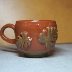 16oz Rust Monstera Mug