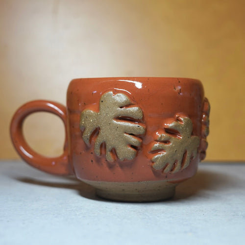 16oz Rust Monstera Mug