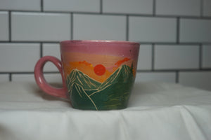 12oz Sunrise/sunset Mountain Mug