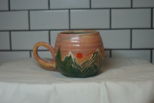 12oz Sunrise/sunset Mountain Mug