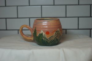 12oz Sunrise/sunset Mountain Mug