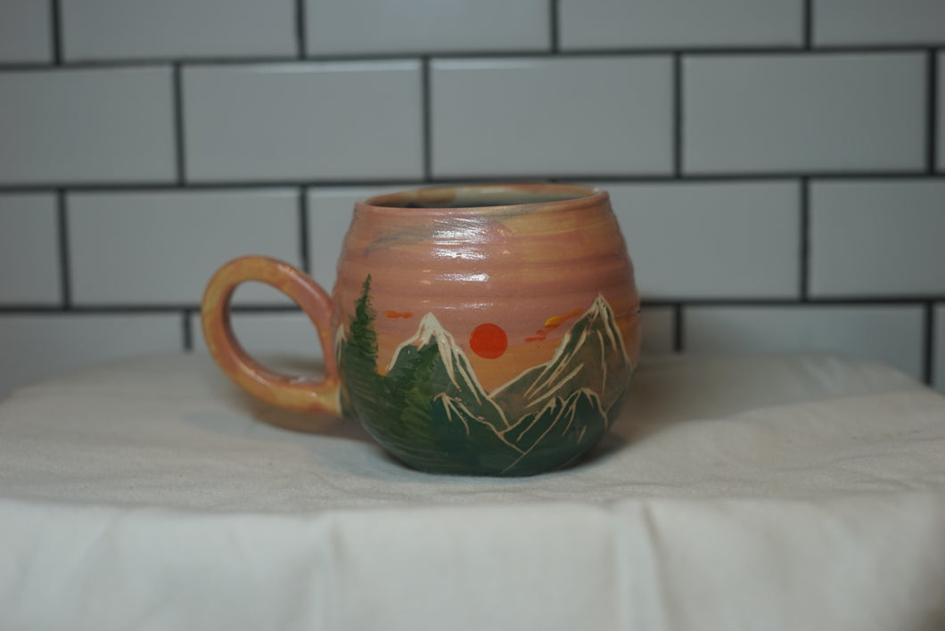 12oz Sunrise/sunset Mountain Mug