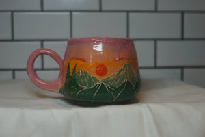 14oz Sunrise/sunset Mountain Mug