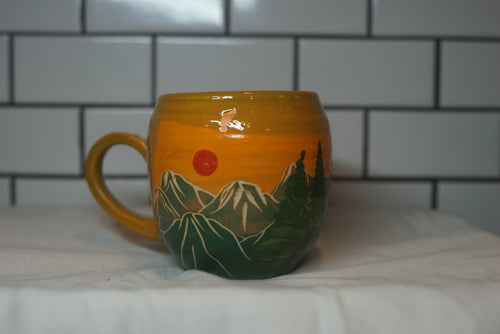 14oz Sunrise/sunset Mountain Mug