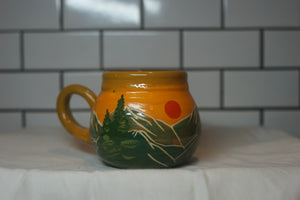 12oz Sunrise/sunset Mountain Mug