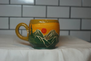 10oz Sunrise/sunset Mountain Mug