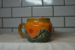 2nd 12oz Sunrise/sunset Mountain Mug