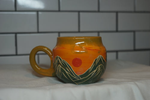 2nd 12oz Sunrise/sunset Mountain Mug