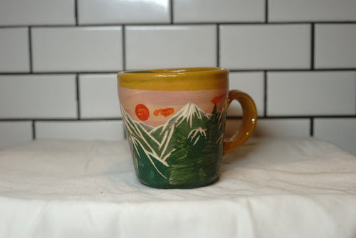 12oz Sunrise/sunset Mountain Mug