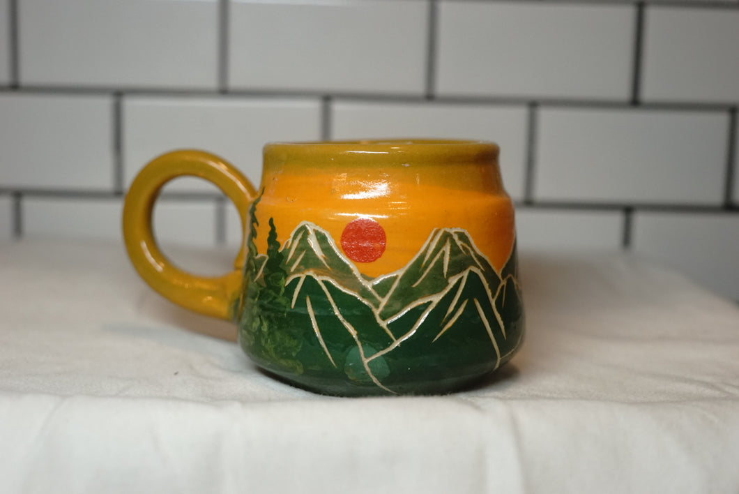 12oz Sunrise/sunset Mountain Mug