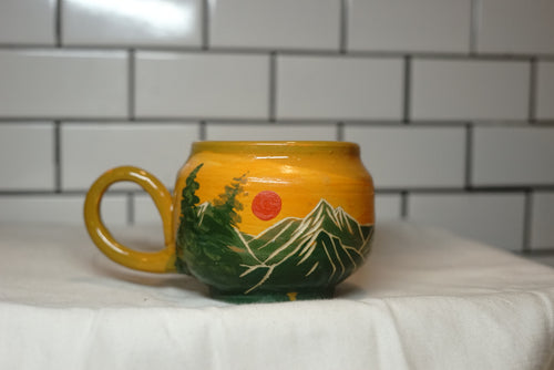 12oz Sunrise/sunset Mountain Mug