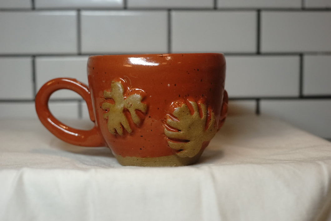 14oz Rust Monstera Mug