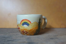 10oz Bear Mug with rainbow/mushroom