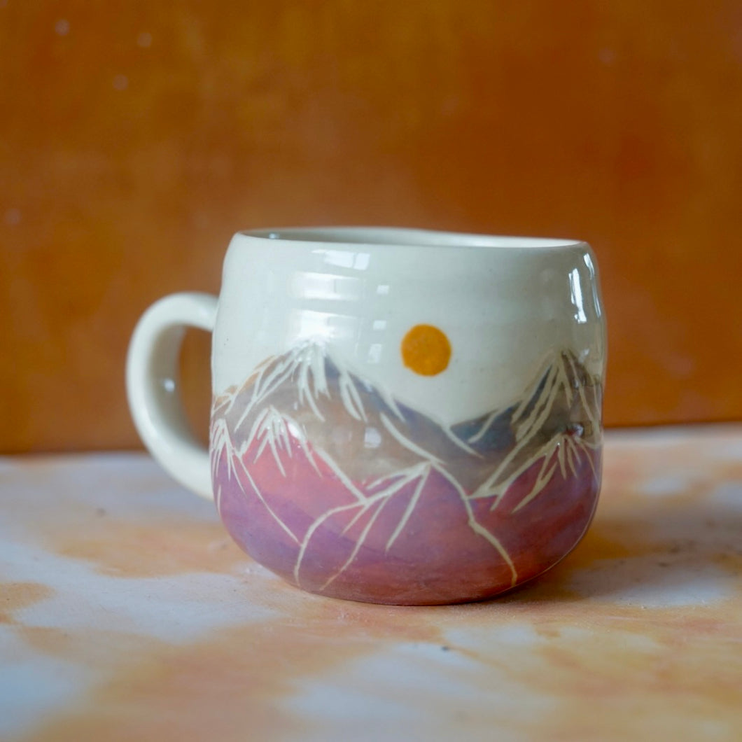 12oz Pink mountain Mug