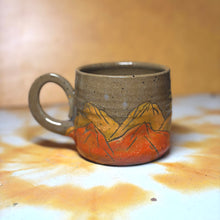 12oz  yellow/orange mountain mug