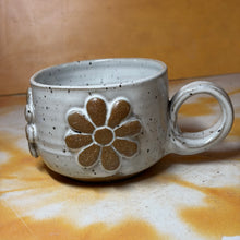 12oz white flower mug