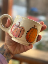 8oz hand painted pumpkin/gourd mug