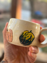 6oz hand painted pumpkin/gourd mug
