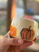 6oz hand painted pumpkin/gourd mug