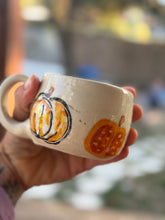 6oz hand painted pumpkin/gourd mug