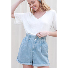 FREE SHIPPING Washed cotton shorts  denim MADE IN USA.