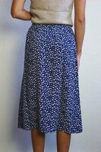 Free Shipping Blue Floral Midi skirt